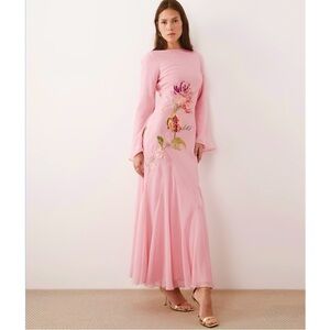 ASOS DESIGN Embroidered & Embellished Maxi Dress